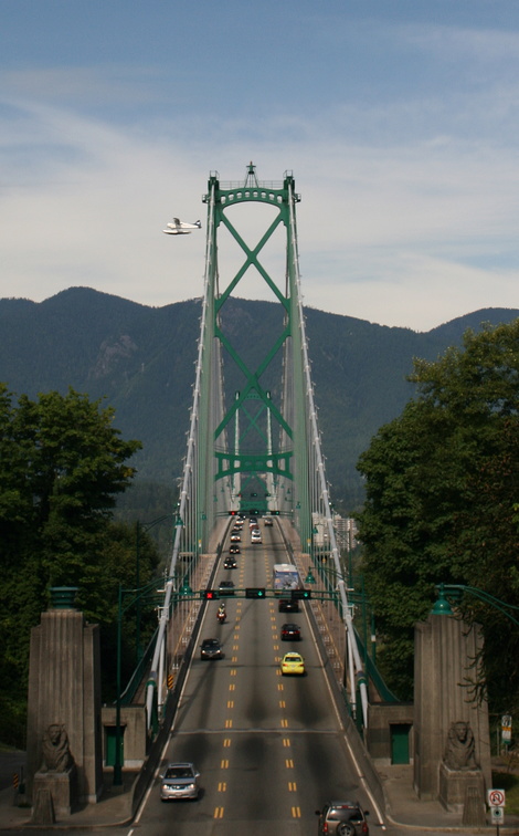 Lion's Gate Bridge and a Float Plane