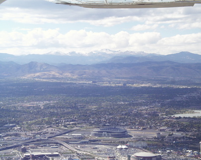 Mile High Stadium And The Mountains