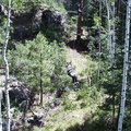 All three of us on a wire.