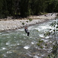 Roger crossing the river