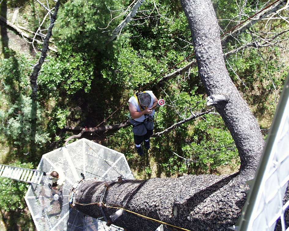 Roger on the helicopter hoist