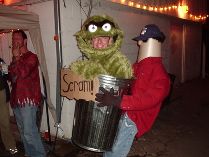 Oscar the Grouch (Joe Wise) and Bruno