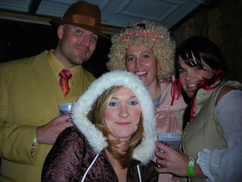 20's Gangster (Doug), Eskiho (Jen Terry), Disco Girl (Aerie Parkinson) and Milk Maid (Atha Forsberg)