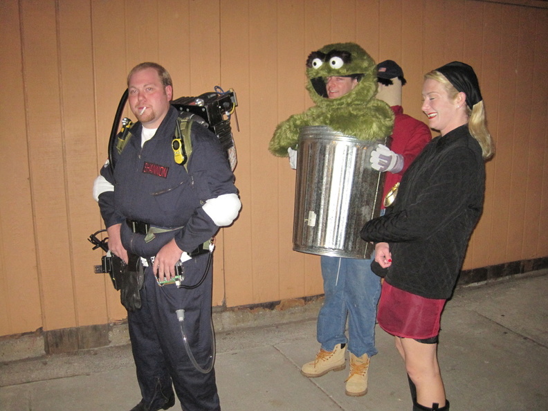 Ghostbuster and Oscar the Grouch