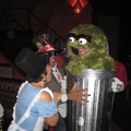Alice in Wonderland and Oscar the Grouch