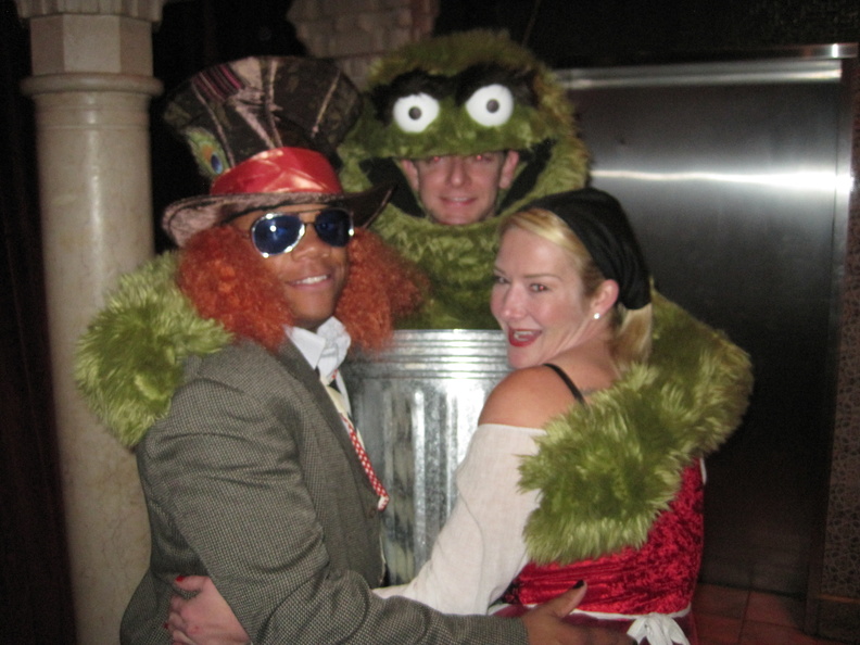The Mad Hatter, Oscar the Grouch, and Wench
