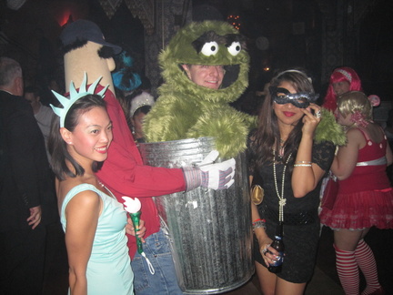 Statue of Liberty, Oscar the Grouch, and Catwoman