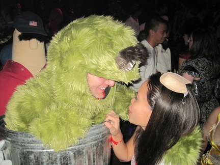 Oscar the Grouch and a Psychotic Nurse (trust me on this one)